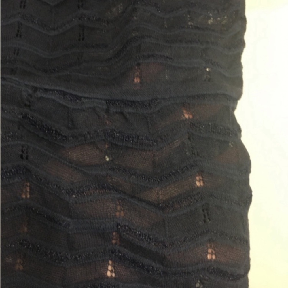 Missoni Knit Stretch Open Lace Shortsleeve Dress Navy Blue Size Medium - Picture 9 of 9